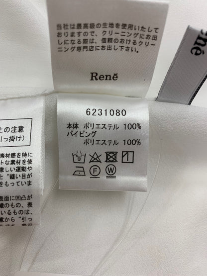 ルネ 6231080 ブラウス 38 ホワイト フリル ボウタイ IT1CI0L43B8U