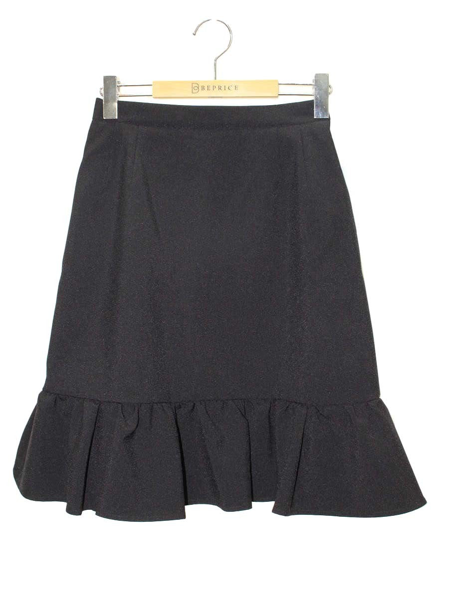 ルネ basic 5124010A スカート 34 ブラック ギャザー ITUFYTKUOM29