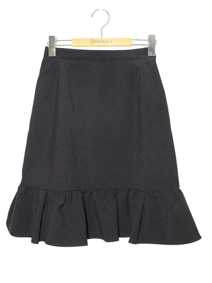 ルネ basic 5124010A スカート 34 ブラック ギャザー ITUFYTKUOM29