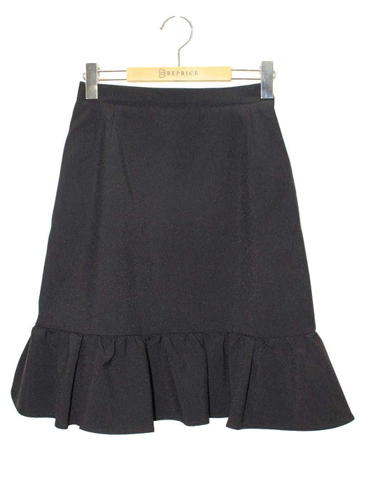 ルネ basic 5124010A スカート 34 ブラック ギャザー ITUFYTKUOM29