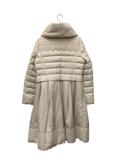 トゥービーシック W5A06-686 ダウンコート 40 アイボリー フラワーモチーフ カットワーク ITKVTKXLM308