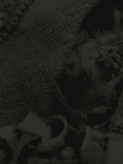 トゥービーシック UC427-251-09 ジャケット 40 ブラック ツイード フリンジ ITJ2T2WLLIJC