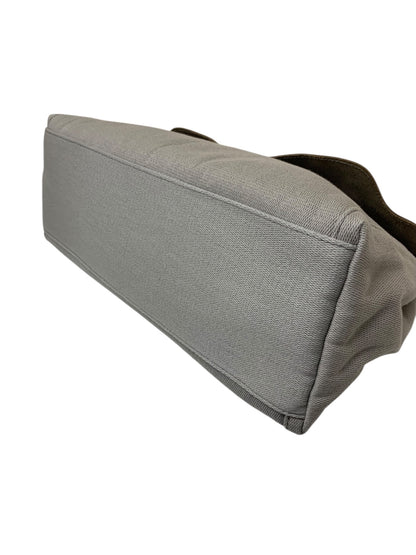 ラシット レザーフラップトートバッグ CE-1033 グレー コットン ドビーキャンバス ITPJ17BWJ8CG