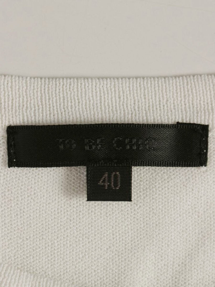 トゥービーシック W5F08-553-02 カーディガン 40 ホワイト ストレッチ ITTZGGNFKJ6C 【SALE】