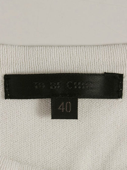 トゥービーシック W5F08-553-02 カーディガン 40 ホワイト ストレッチ ITTZGGNFKJ6C 【SALE】