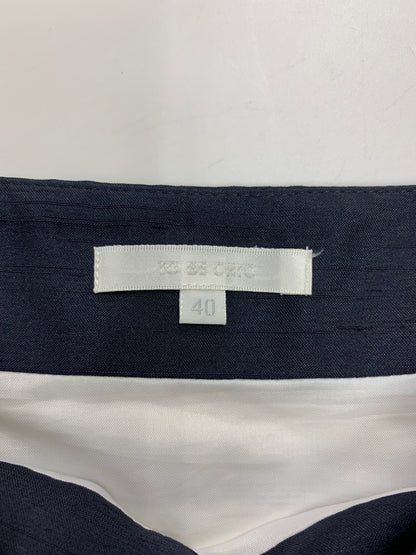 トゥービーシック W5S13-328-05 スカート 40 ネイビー ストライプ ウエストリボン ITK6SK3XE5BW