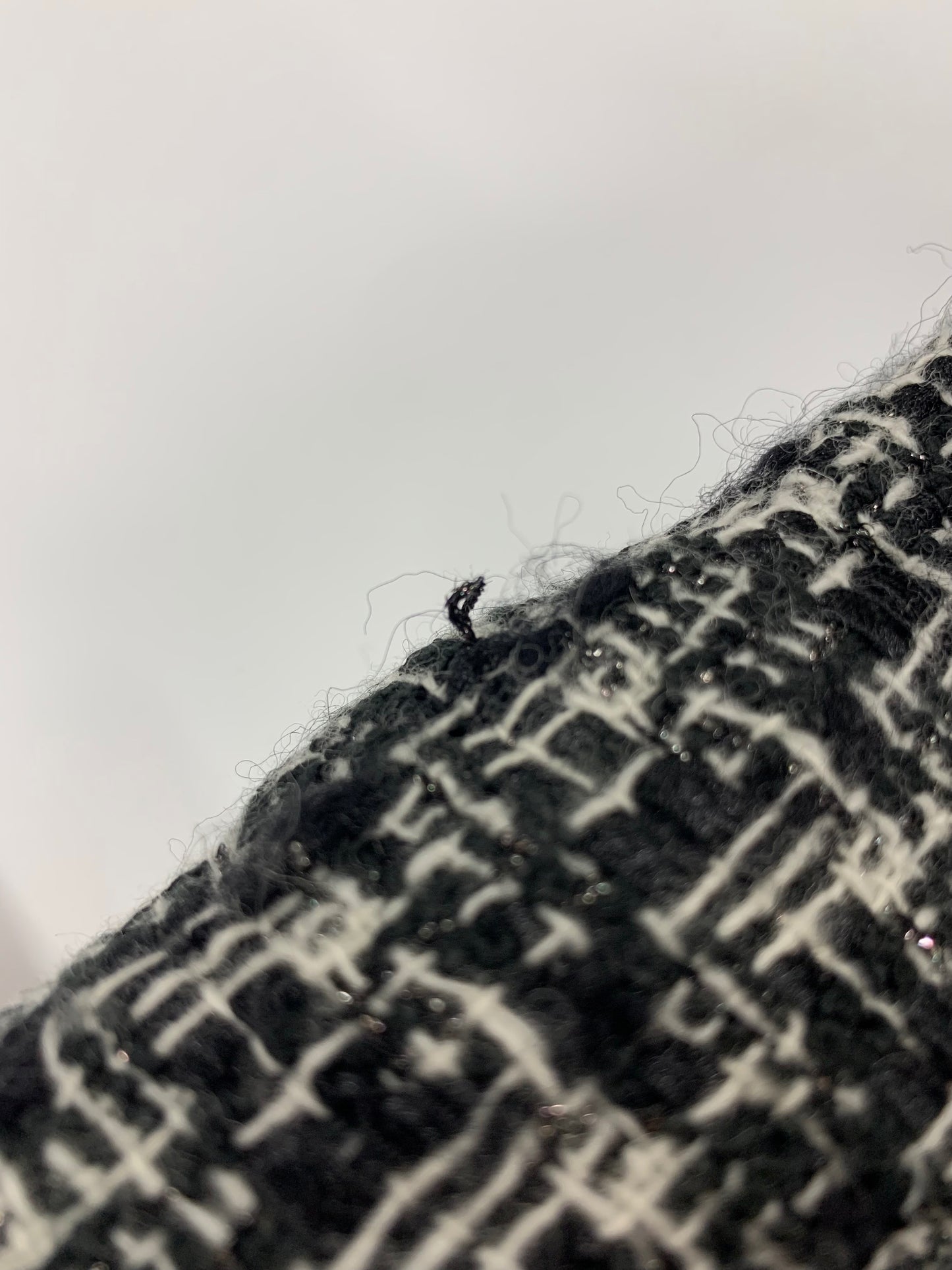 エムズグレイシー 317623 スカート 40 ブラック フリンジ ウール ツィード ラメ IT421OD0K0QI 【SALE】