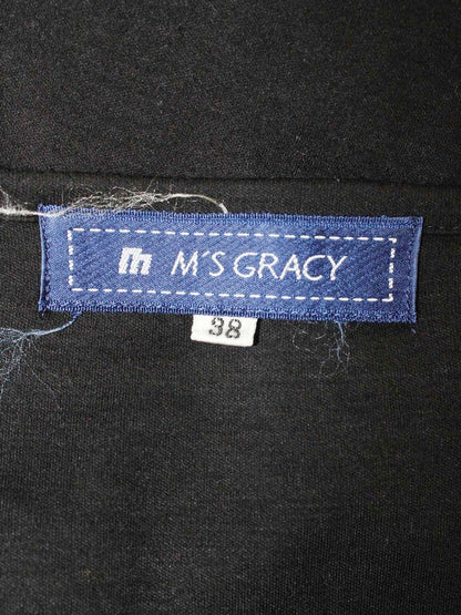 エムズグレイシー 525101 Tシャツ カットソー 38 ブラック ティアード フリル ITEQHJFBY9E8