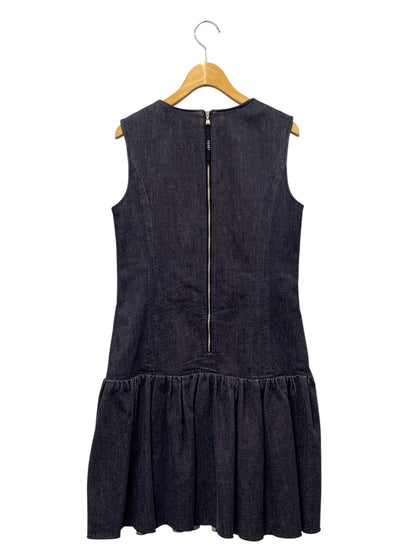 フォクシーニューヨーク 39368 ワンピース 38 ネイビー デニム フリル IT8N37Y6PRFO