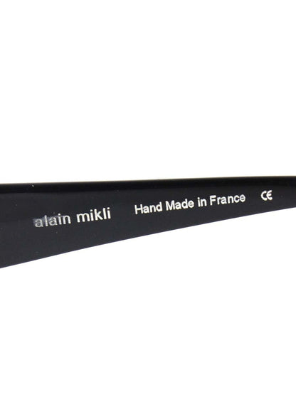 アランミクリ A0697 メガネ ホワイト/ブラック メタルフレーム ハーフリム（ナイロール）スクエア ITFI1UTZUOCG