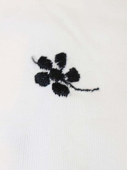 エムズグレイシー Flower Embroidery Blouse 910320 シャツ ブラウス 40 ホワイト フラワーモチーフ ITH74HS5WDPI