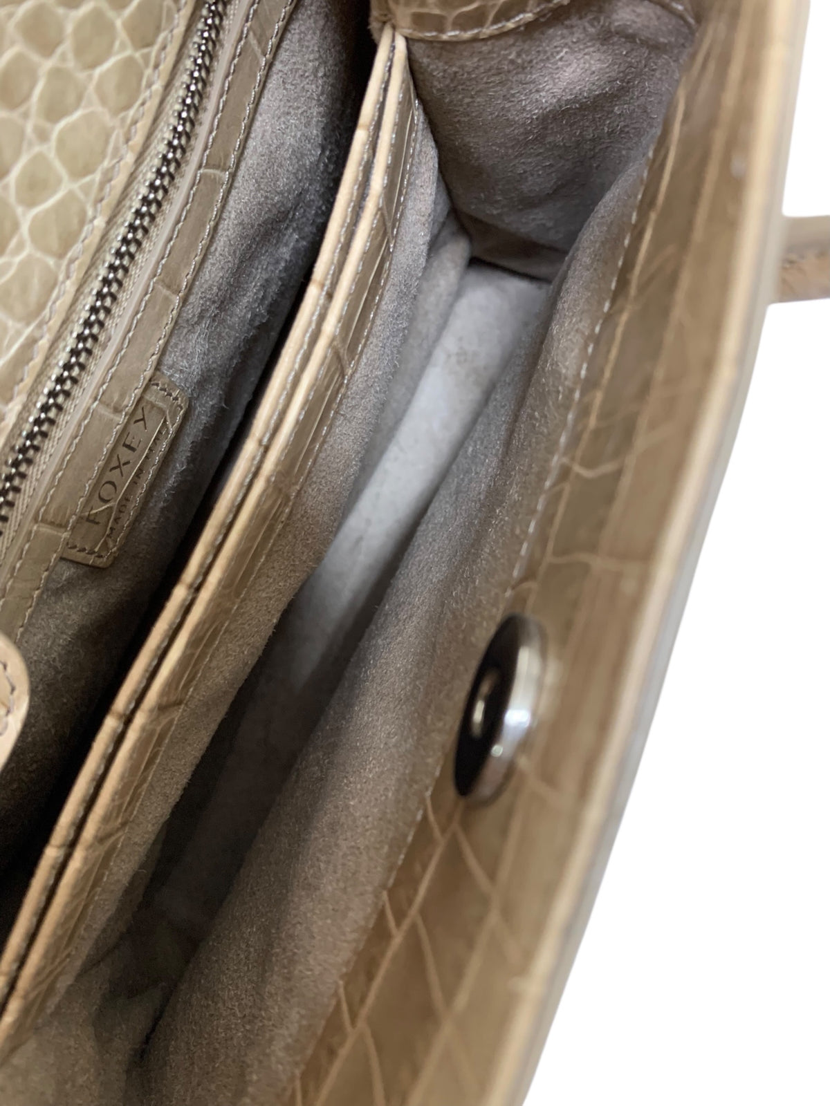 フォクシーブティック Bag Mini Canele 41310 ハンドバッグ ベージュ 2WAY クロコ型押しレザー ITBBGXVY9RPG