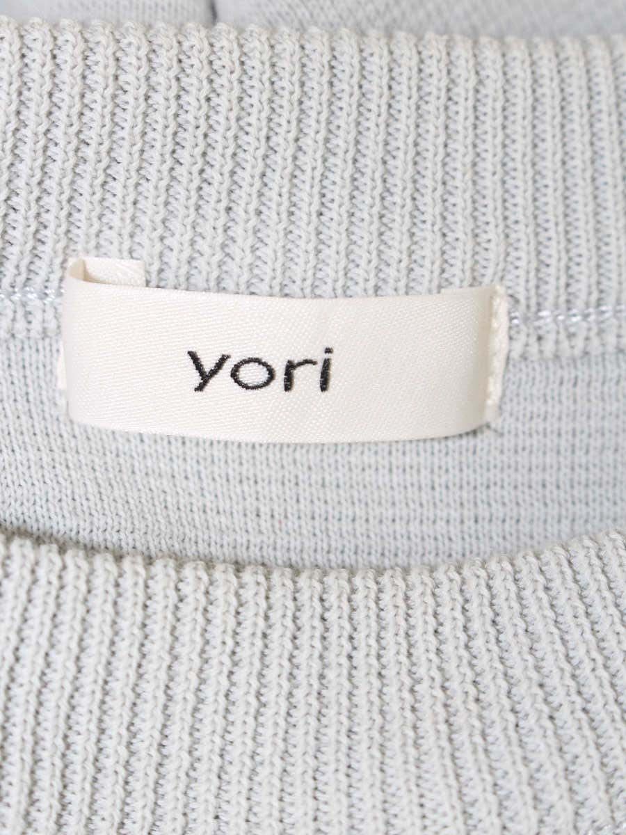 ヨリ YR2131-033SP ニットトップス F グリーン コットンパフスリーブ ITXTN8IZCCFC