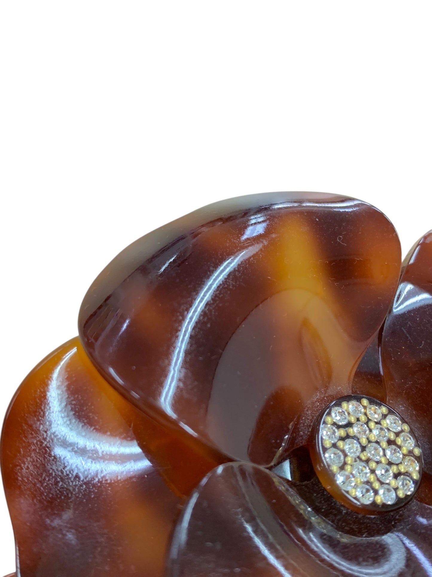 アレクサンドルドゥパリ バレッタ ブラウン カメリア フラワーモチーフ ITY085P5VNWW