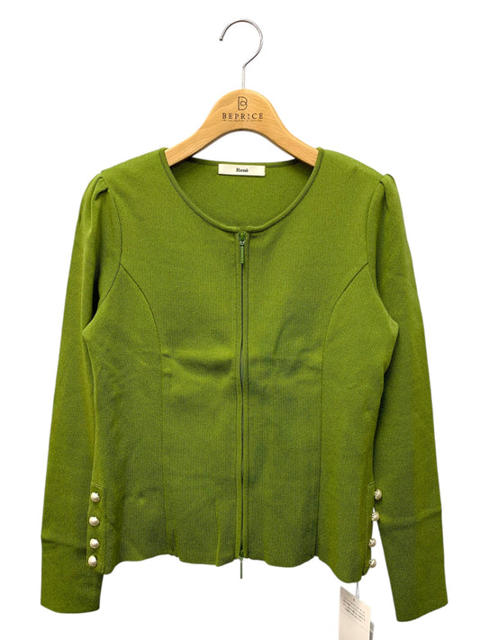 ルネ 6632200 トップス 36 グリーン ジップアップ パール ITJ2Z5X2A1MW