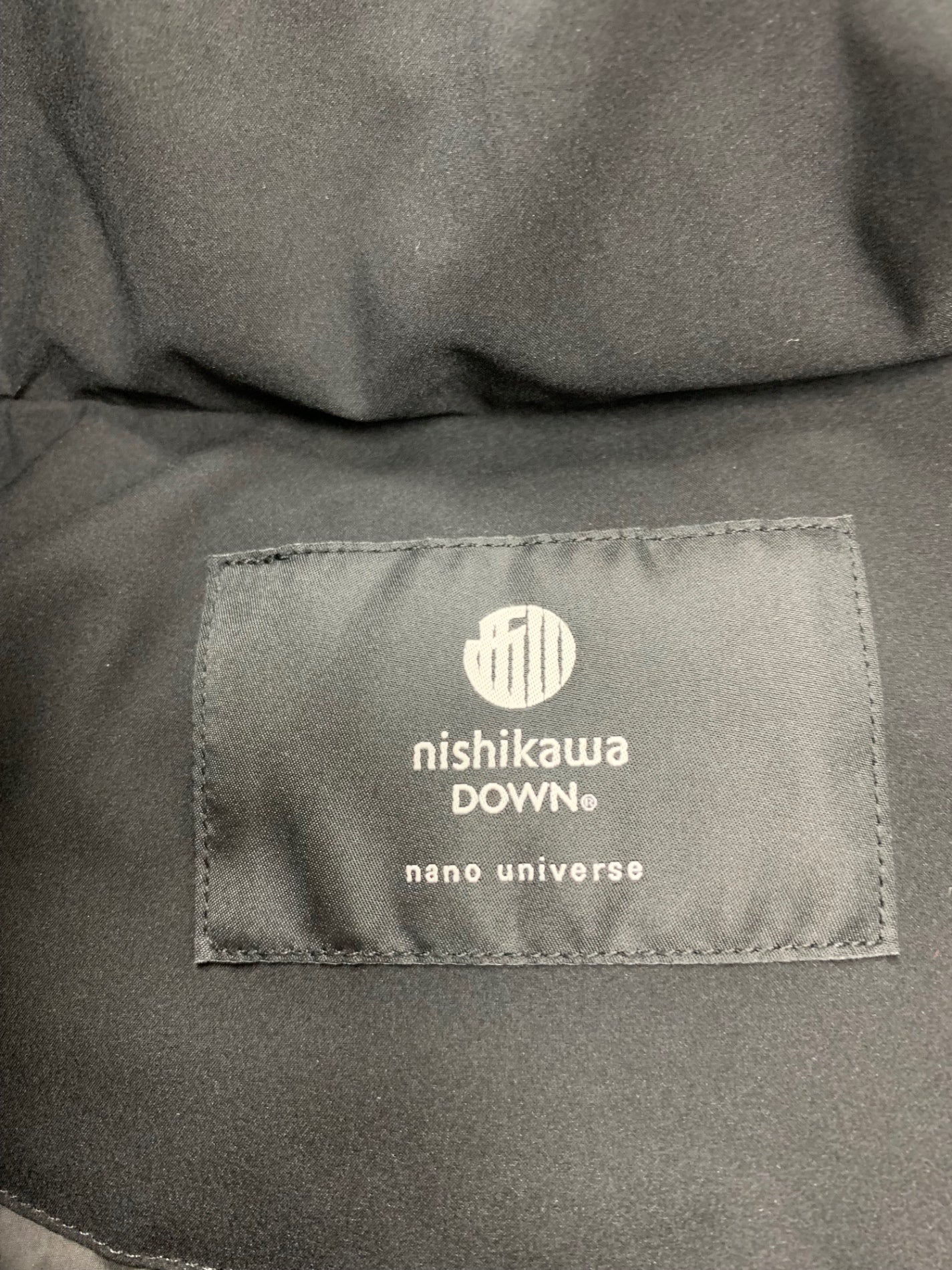 ナノユニバース ｢西川ダウン(R)｣フードデタッチャブルMATSUMIダウン 668-4214206 ダウンジャケット S ブラック スタンドネック IT83X1JSQWVR