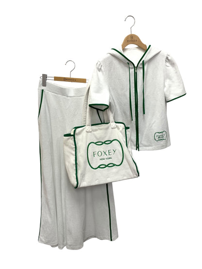 フォクシーニューヨーク Club House Set 44434 38 ホワイト パーカー/パンツ/トートバッグ 3点セット ITXWIMHLQMMS 【SALE】