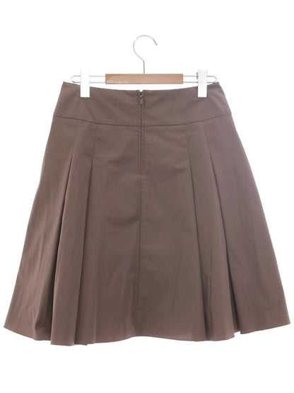 フォクシーニューヨーク Out Pleat Skirt 34457 42 ブラウン アウトプリーツスカート IT3B91SXCYKO