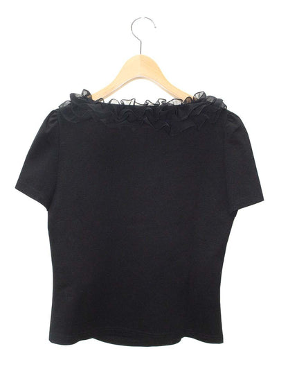 エムズグレイシー 015314 トップス 40 ブラック フリル ITWNXHCF3IUC