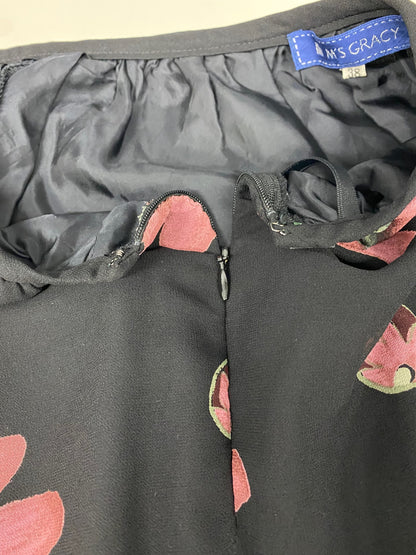 エムズグレイシー 627508 スカート 38 ブラック フラワーモチーフ ITKQOLR96AIU