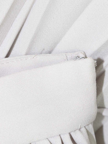 エムプルミエクチュール ジョーゼットプリーツスカート F428-001 36 グレージュ ITZQZWPUUM50