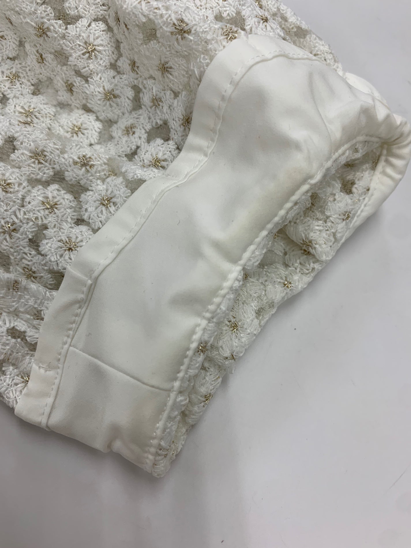 エムズグレイシー 114114 アウター 36 ホワイト 花 リボン ITEFGSMLPSNC
