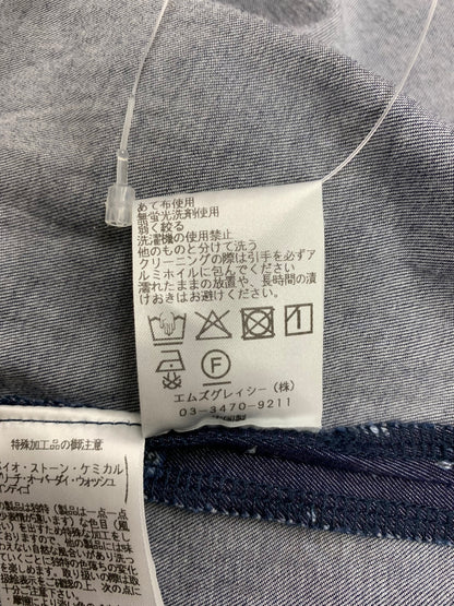 エムズグレイシー 小花モチーフ 511348 デニムワンピース 38 ネイビー フラワーモチーフ ITLOII1CK50K