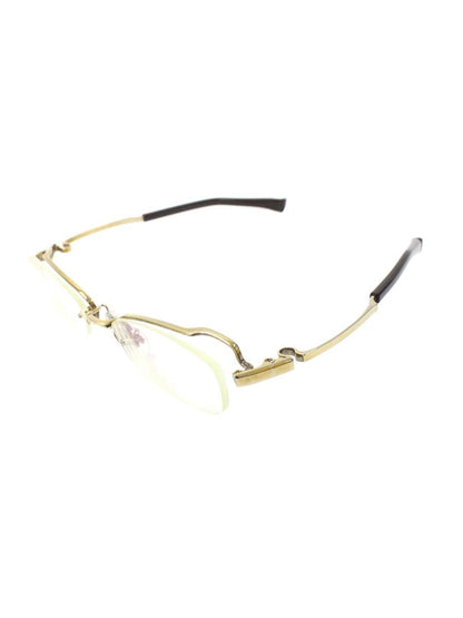 フォーナインズ O-30T メガネ ゴールド/ブラウン メタル ハーフリム スクエア ITSI4Q3FGLQ0