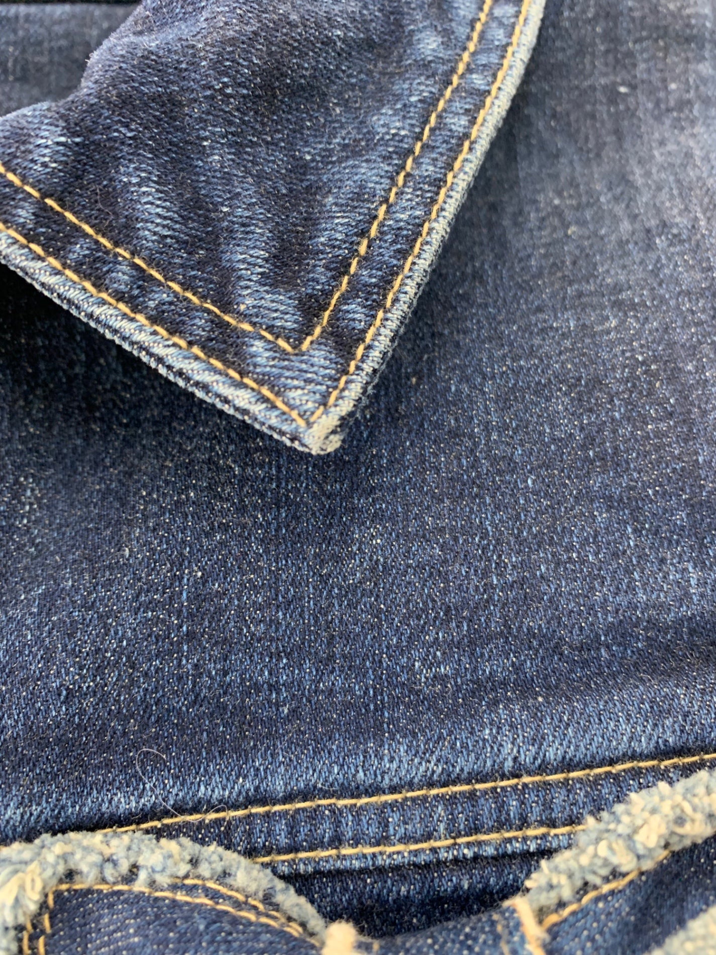 エムズグレイシー 914517 デニムジャケット 38 ネイビー パールボタン IT4OCWFAL5JI