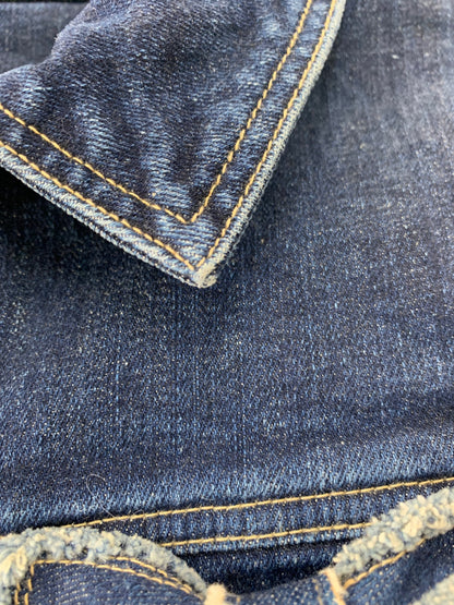 エムズグレイシー 914517 デニムジャケット 38 ネイビー パールボタン IT4OCWFAL5JI