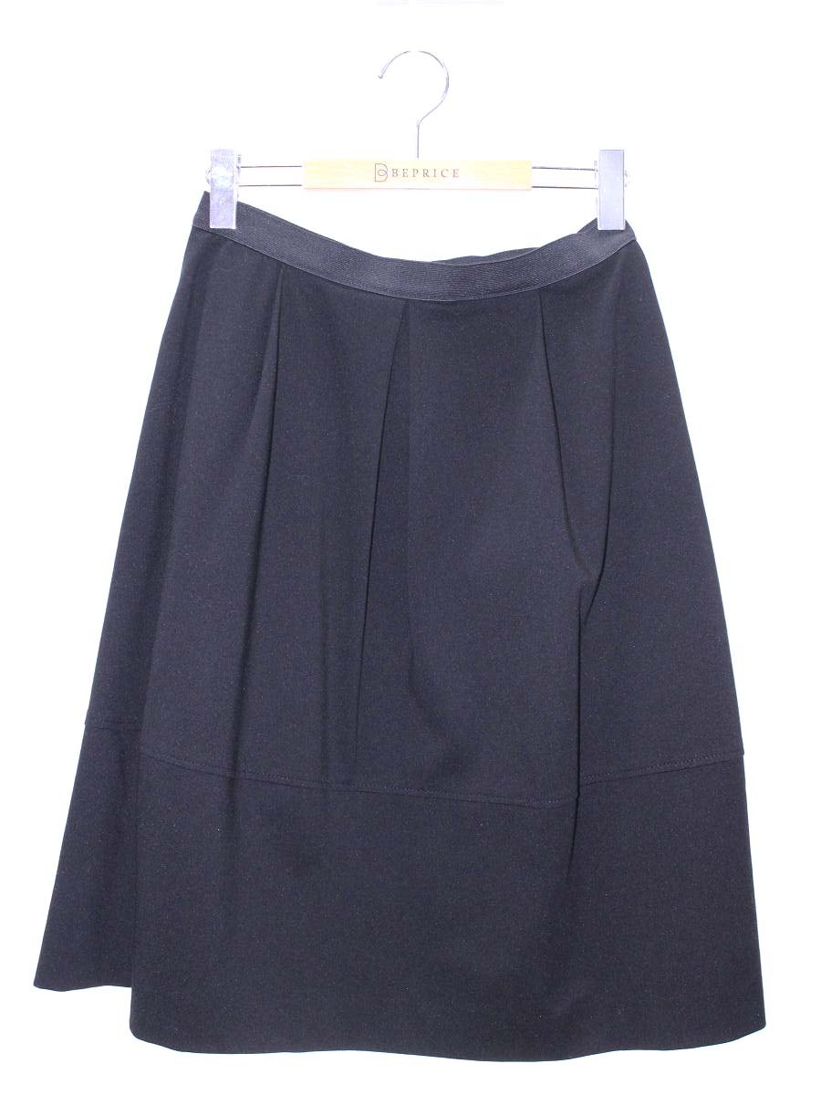 エムズグレイシー 017110 スカート 38 ブラック リボン IT2CK2J04FPO