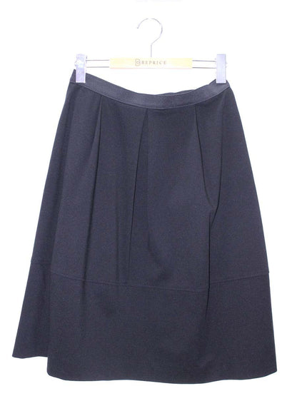 エムズグレイシー 017110 スカート 38 ブラック リボン IT2CK2J04FPO