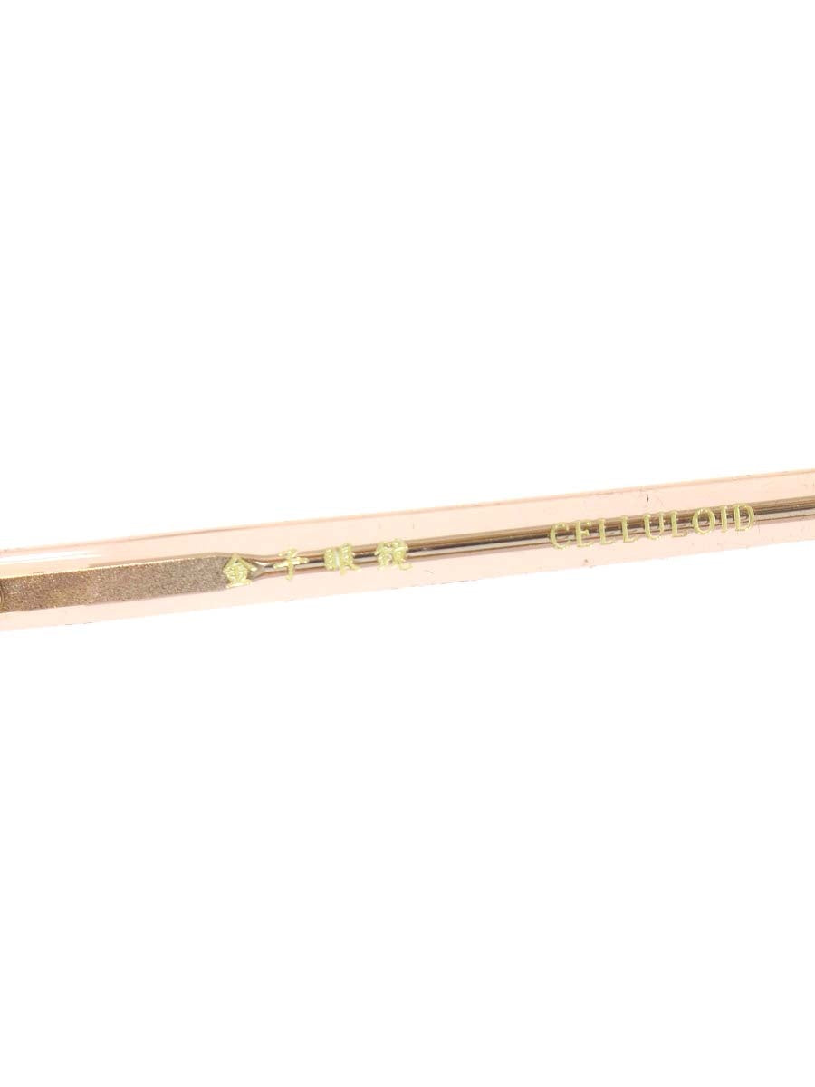 金子眼鏡 CELLULOID KC-15 メガネ ブラウン/ピンクブラウン セルフレーム フルリム スクエアシェイプ ITK6TYCS96YO