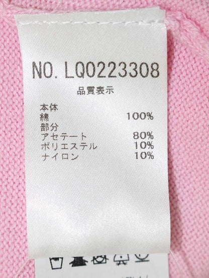 ブルーガール LQ0223308 カーディガン 46 ピンク フラワーモチーフ ITBMTNQYTX0G