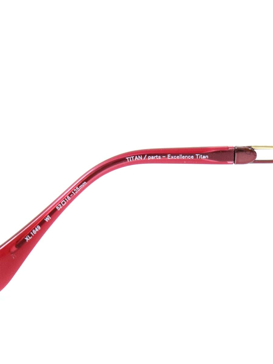 ラインアートシャルマン XL1649 メガネ レッド/ゴールド メタルフレーム オーバル IT9AU4BROF0W