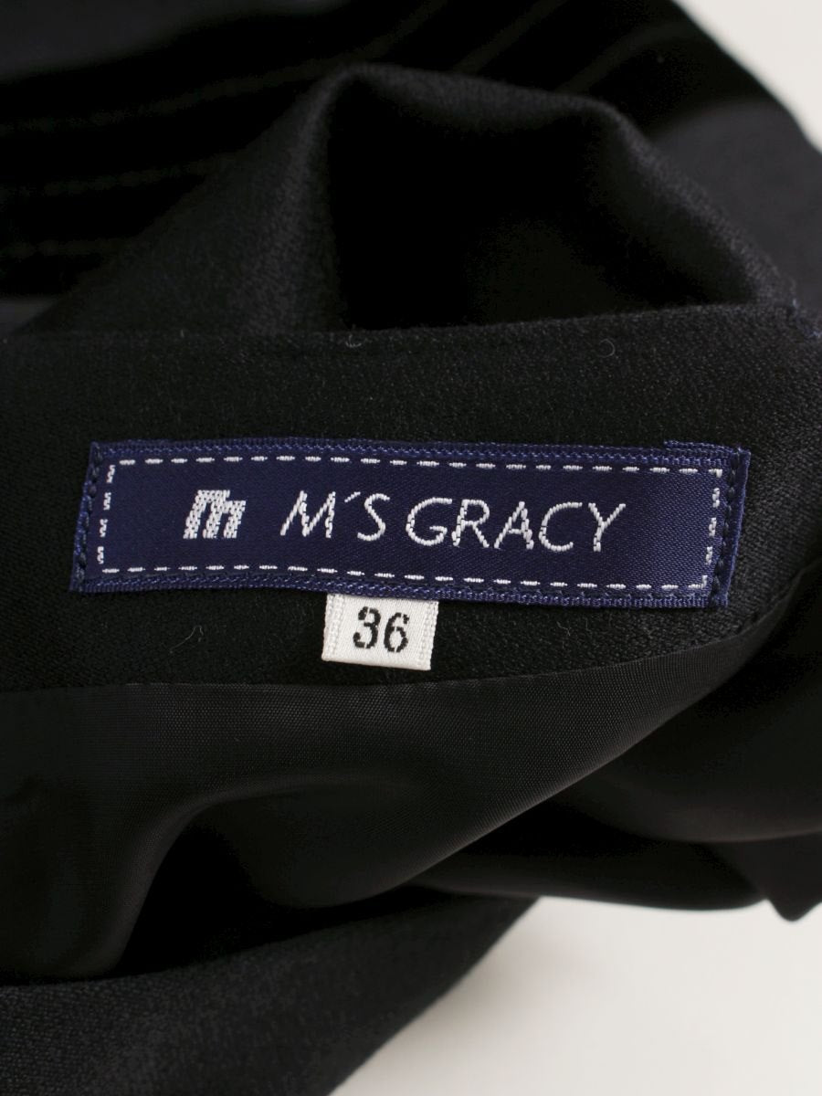 エムズグレイシー 121570 ワンピース 36 ブラック ベロア スパンコール ビジュー IT6ZX02CN49W