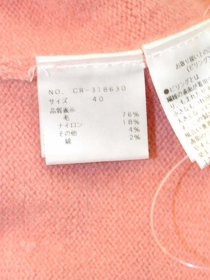 エムズグレイシー 318630 セーター 40 ピンク ウール 花 ハイネック ITZGQJE1C3CI
