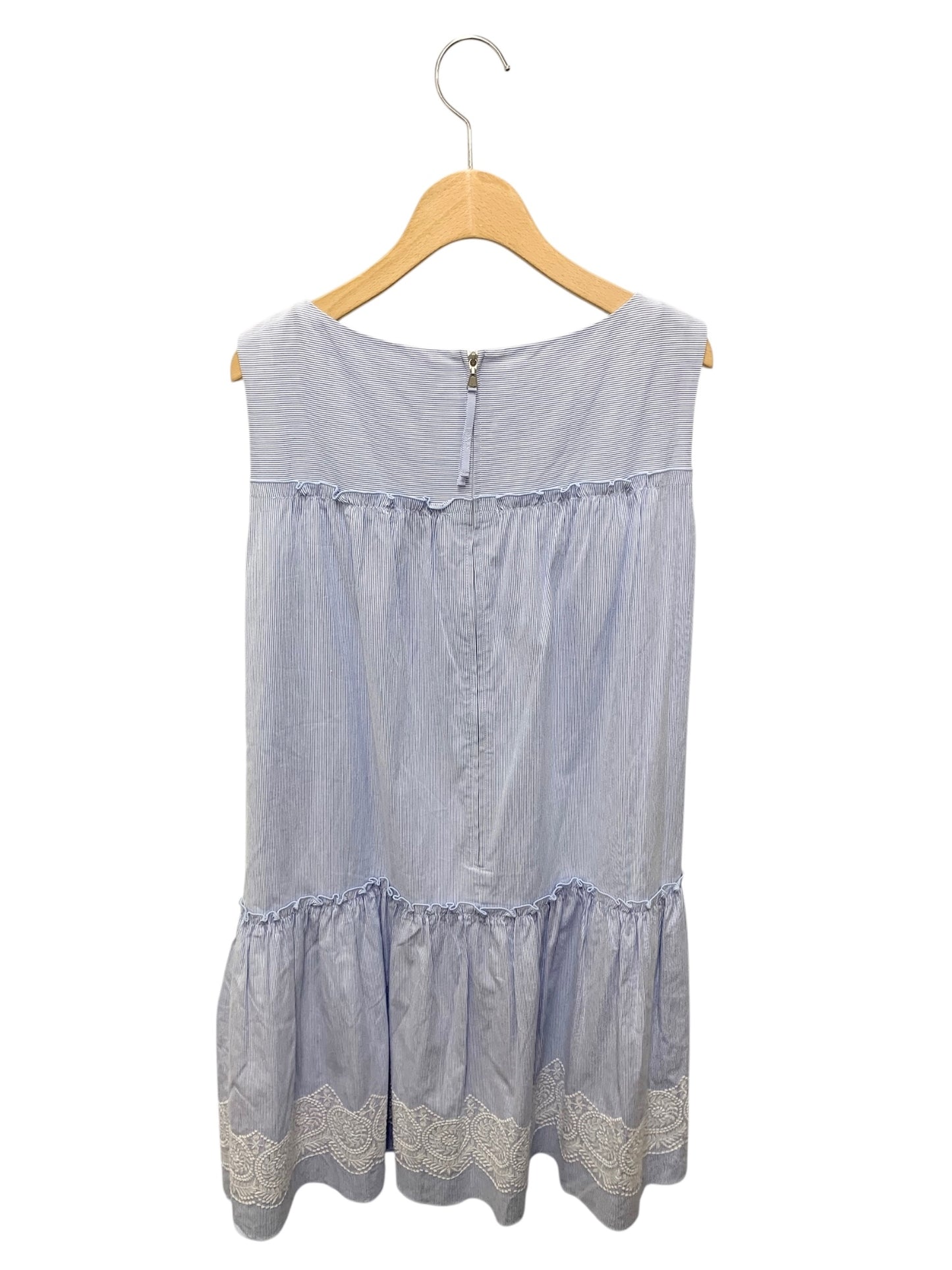 フォクシーニューヨーク collection Dress Montmartre 40090 ワンピース 38 ブルー 刺繍 IT14AIOQGBUK