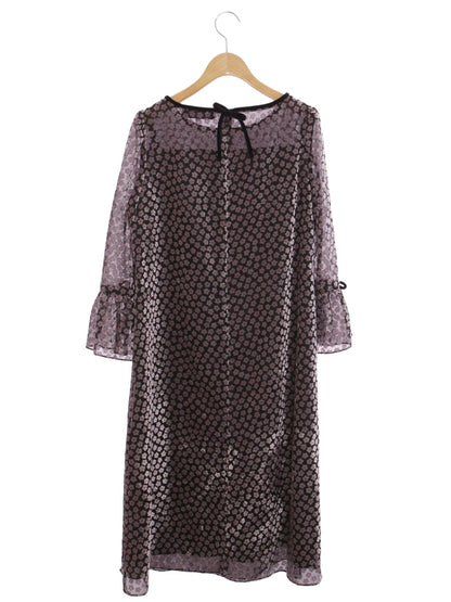 エムズグレイシー 411102 ワンピース 40 ピンク 花 リボン ITA4L1RVU0ZE