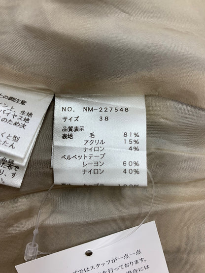 エムズグレイシー 227548 スカート 38 ベージュ チェック柄 IT4S50JQE1WG
