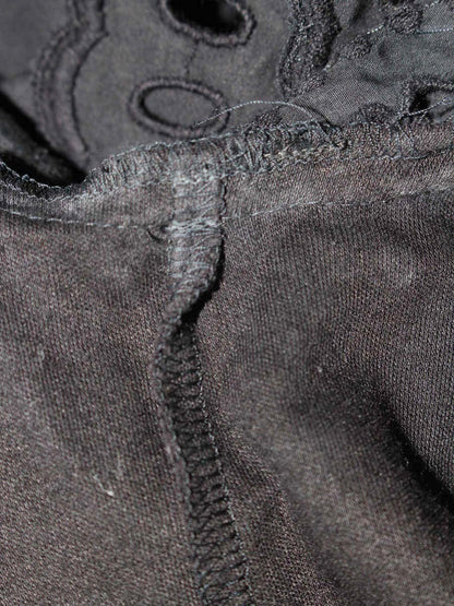 トゥービーシック W5P14-782-09 チュニック 42 ブラック カットワーク 刺繍 ITKTWC2821JC