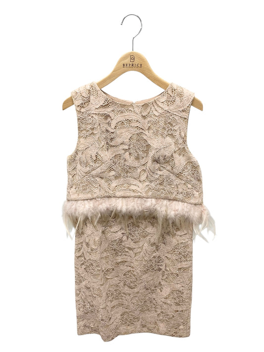 ダイアグラム 3633 5110-1 ワンピース 36 ピンク スパンコール レース フェザー ITYKR7QB94YS 【SALE】