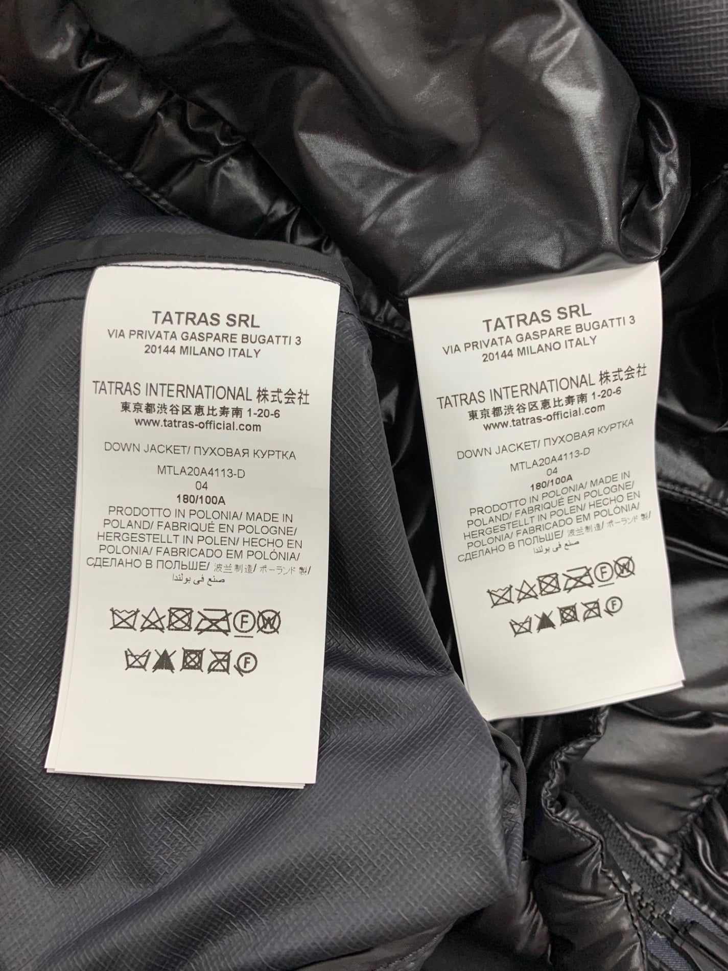 タトラス EOLO エオロ MTLA20A4113 ダウンジャケット 04 ブラック フォックスファー IT3ZRV5UGN34