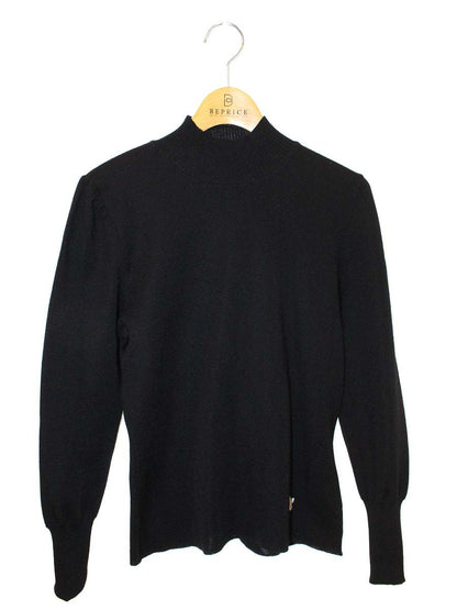 エムズグレイシー One point Hi-Neck Knit 818566 ニット セーター 40 ブラック ITHVOJTZDQKO