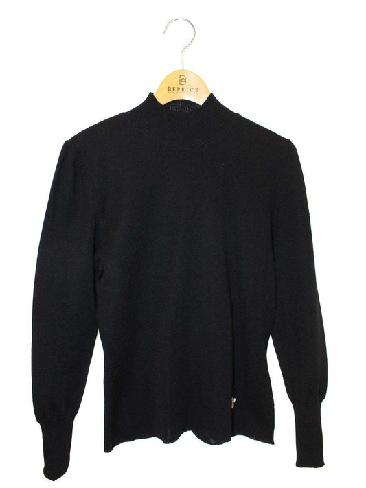 エムズグレイシー One point Hi-Neck Knit 818566 ニット セーター 40 ブラック ITHVOJTZDQKO