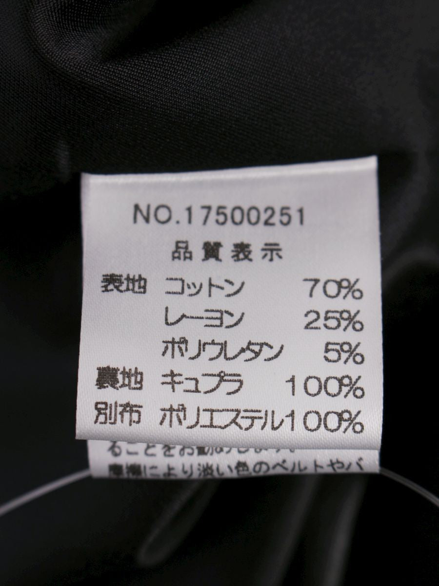 ハロッズ 17500251 ジャケット 1 ブラック ノーカラー ベロア フリル IT3RHBWI07BY