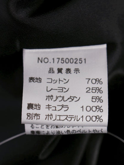 ハロッズ 17500251 ジャケット 1 ブラック ノーカラー ベロア フリル IT3RHBWI07BY