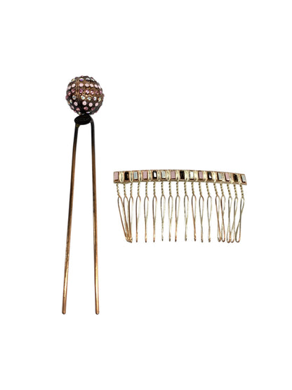 アッカ コーム かんざし ゴールド ラインストーン ITLFUR4FBHCS