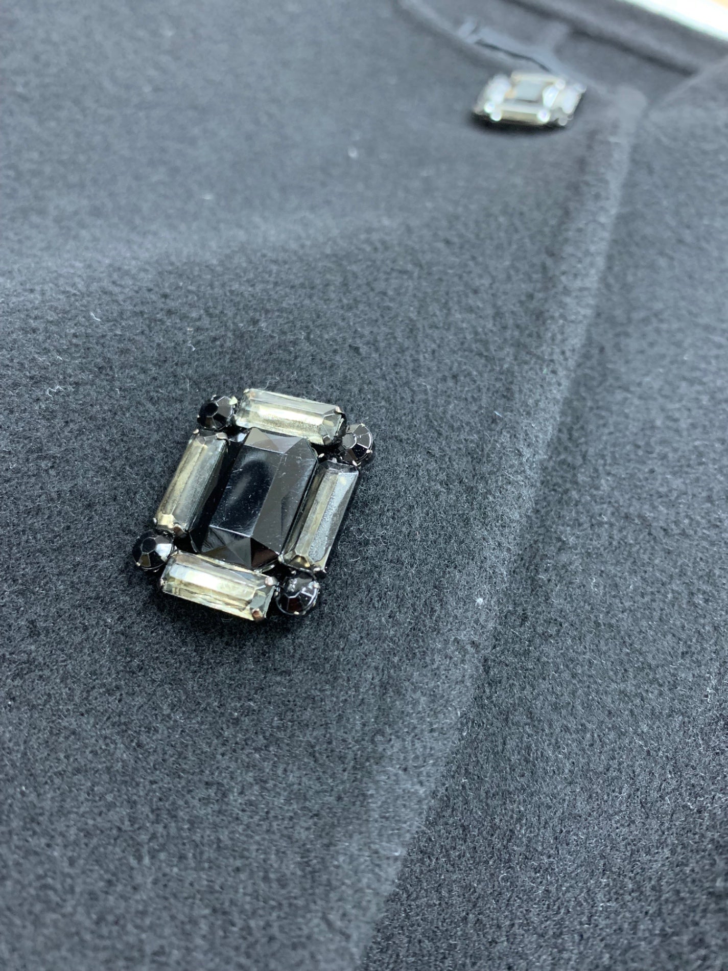 フォクシーブティック 37491 コート 38 ブラック フォックスファー カシミア ビジュー IT54P1OLEOQW