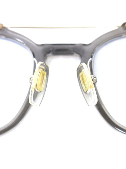 アリエストロ AR-6003 メガネ クリアグレー/グリーン チタン ウェリントン 鯖江 幾何柄 ITPJUM7MME2S